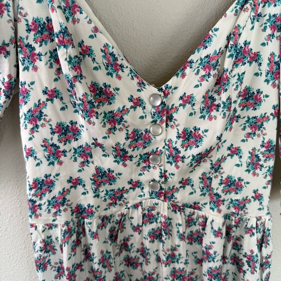 New For Love & Lemons Taggart Floral Print Mini Dress White NWT - Picture 5 of 16
